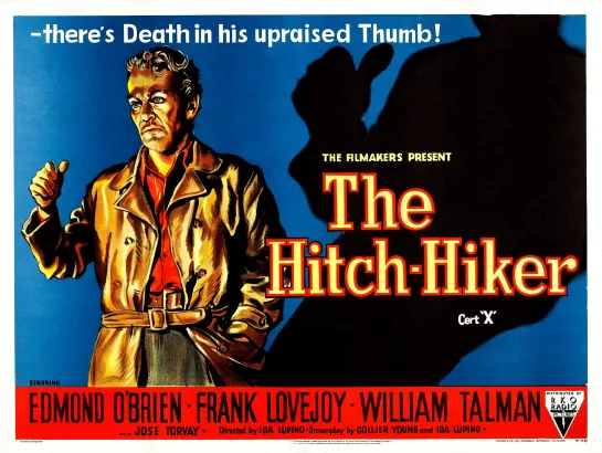 Попутчик / 1953, США, реж. Ида Люпино / HD Video 1080p / The Hitch-Hiker