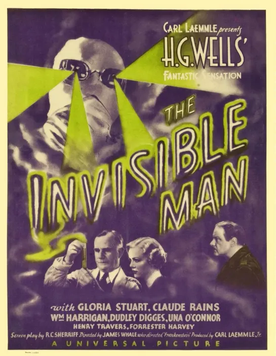 Человек-Невидимка / 1933, США, реж. Джеймс Уэйл / The Invisible Man