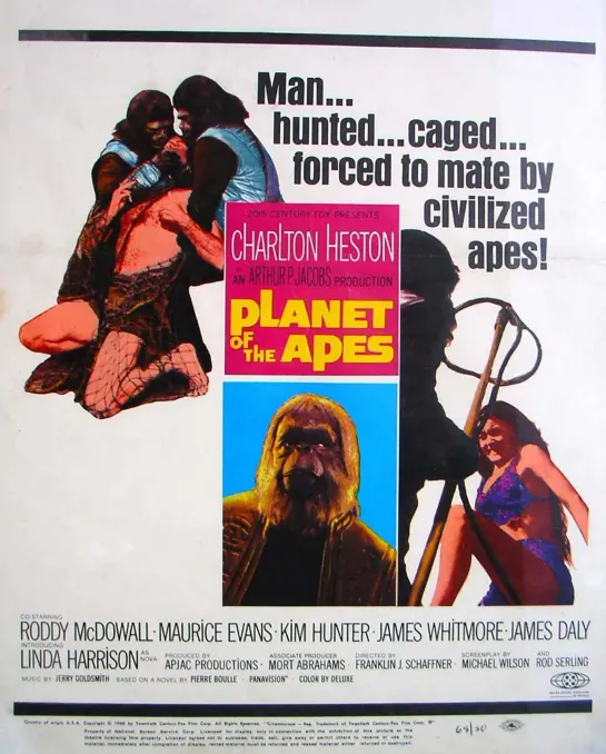 Планета обезьян / 1968, США, реж. Франклин Дж. Шаффнер / HD Video 1080p / Planet Of The Apes