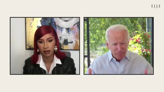 Cardi B talks with Joe Biden l ELLE