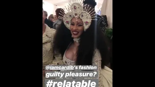 7 мая 2018 • Instastory: Карди на Met Gala