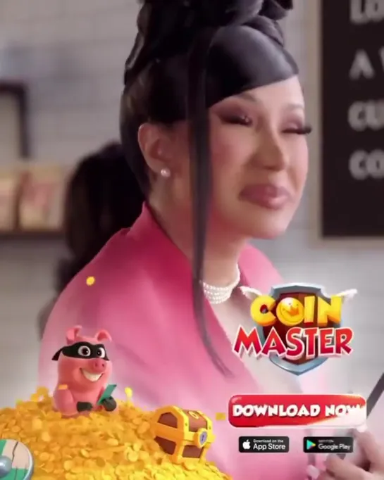 Cardi B в рекламе мобильной игры «Coin Master» (2020).