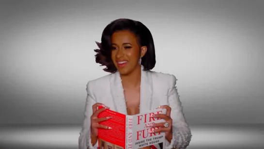 Cardi B & MORE Troll Trump With 'Fire And Fury' Skit  (Grammy 2018)