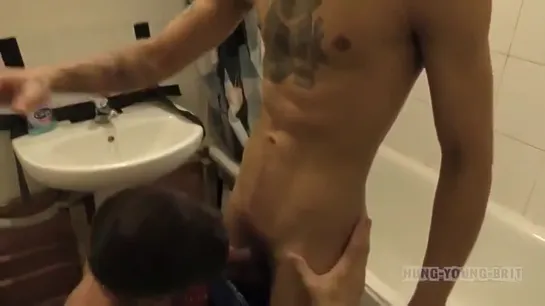 Pounding a twink in bathroom