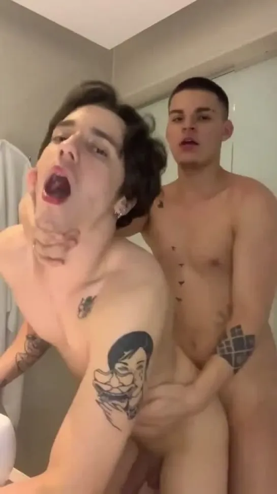 fucking my twink in the bathroom