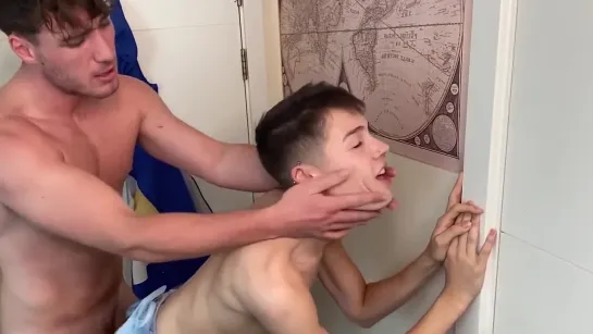 Sexy Little Twink Fucked Bareback by Hot College Jock