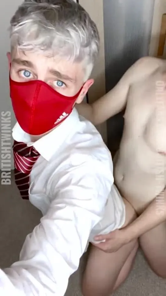 Nervous Blue Eyed Twink Boy Being Fucked While Staring At You