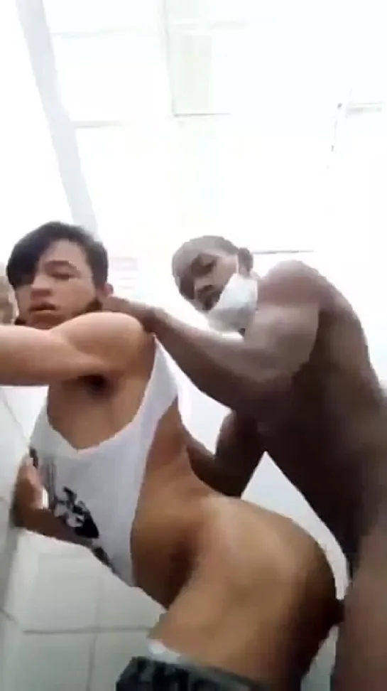 Black cock and a bitch boy in a public place