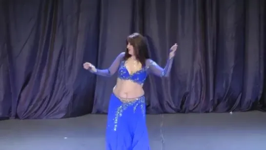 A cute belly dance