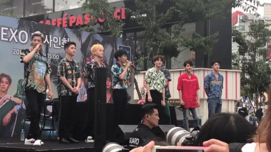 170813 EXO Sinchon Fansign Event Ending Ment