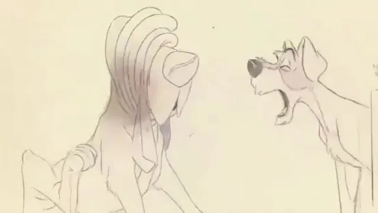 Pencil test - Lady and the Tramp - Milt Kahl