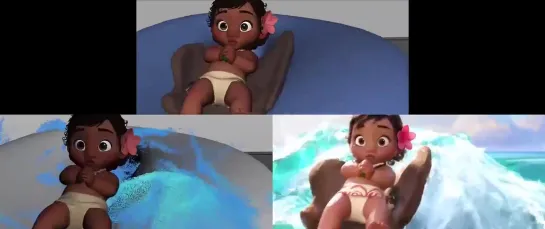 To animate the ocean in this shot from Moana