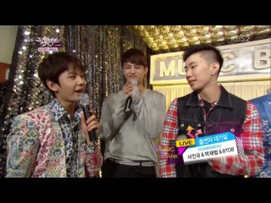 [BACKSTAGE] 12.04.2013: Ilhoon & Minhyuk (MC) & BTOB & Seo InGuk & Jay Park @ Music Bank