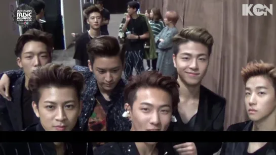 MAMA 2015 Backstage - iKON Hwaiting! [рус. саб.]