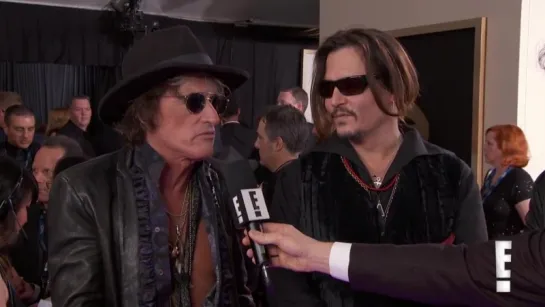 Johnny Depp Rolls With Super Group to 2016 Grammys _ Live from the Red Carpet _ E! News