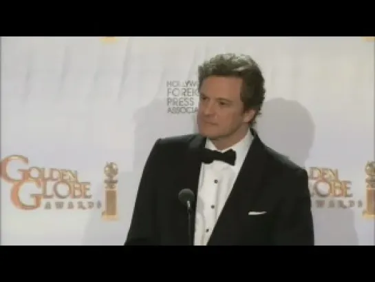 Колин Фёрт "Король говорит!" на Golden Globe Awards 2011