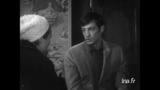 Бельмондо на съёмках фильма "Обезьяна зимой" / Jean-Paul_Belmondo_tourne_Un_singe_en_hiver(01.01.1961)IPTVRip