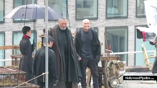 BTS  John Wick 3 Filming - Laurence Fishburne and Mark Dacascos Rooftop Sword Scene