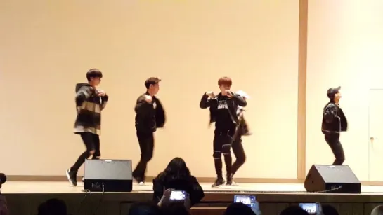 [VK][02.03.2016] MONSTA X - Rush (фанкам) @ в школе SOPA (School of Performing Arts)