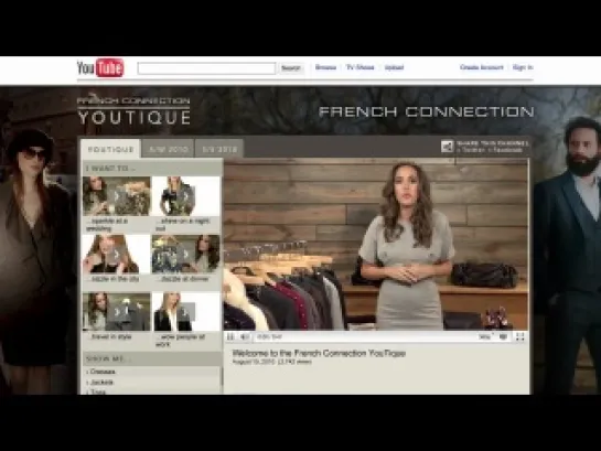 YOUTIQUE - мимикрия одежного бренда French Connection под YouTube