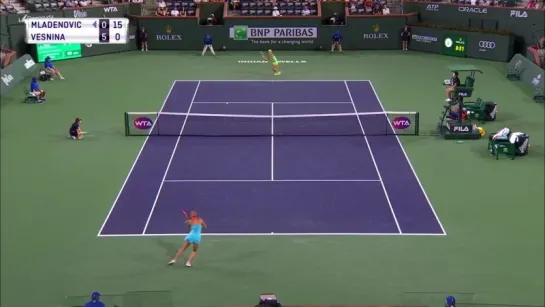 Разрушающий форхэнд Елены Весниной #BNPPO2017