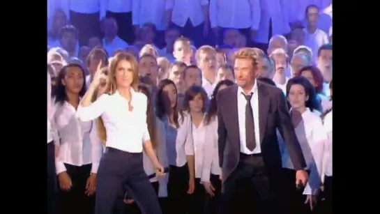 Celine Dion ft Johnny Halliday - lenvie (les 500 choristes, 5 nov 2005 live)