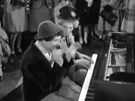 Chico and Harpo playing the Piano The Marx Brothers The Big Store 1941