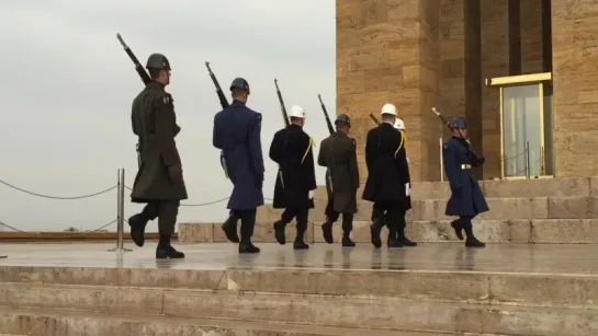 Changing of the Guard at Ataturks Mausoleum (Ankara, Turkey)