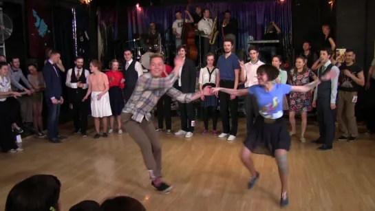 Fast Tempo Part of Lindy Hop Advanced Final Jam at Russian Swing Dance Championship 2015