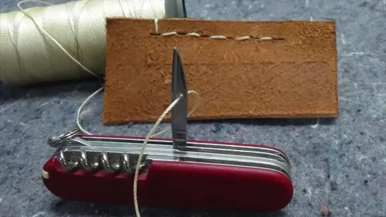 How to Sew with a Swiss Army Knife Awl ⁄ Reamer