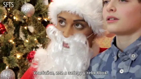 [RUS SUB] IISuperwomanII - If Santa Was a Jerk (ft. The Kids of Stranger Things) BLOOPERS