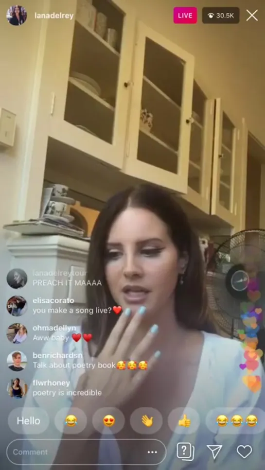 Прямой эфир за 3 сентября 2019 (instagram.com/lanadelrey)