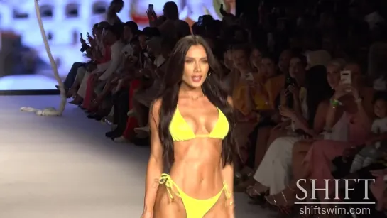 GEORGINA MAZZEO YELLOW BIKINI in slow motion  LULI FAMA 2022 Swimwear collection