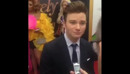 Chris Colfer on the red carpet of Absolutely Fabulous- The Movie US premiere - July 18, 2016