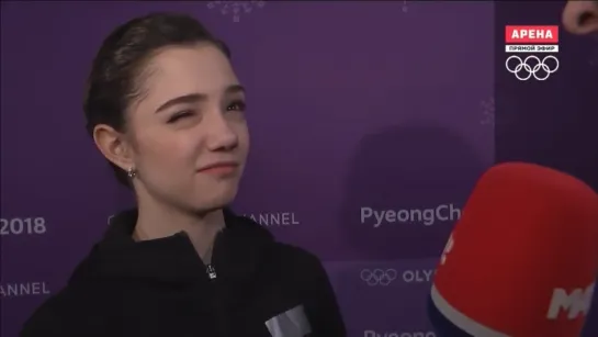 MATCH! TV | Evgenia Medvedeva | The interview after team event ladies' short program | 11/02/2018