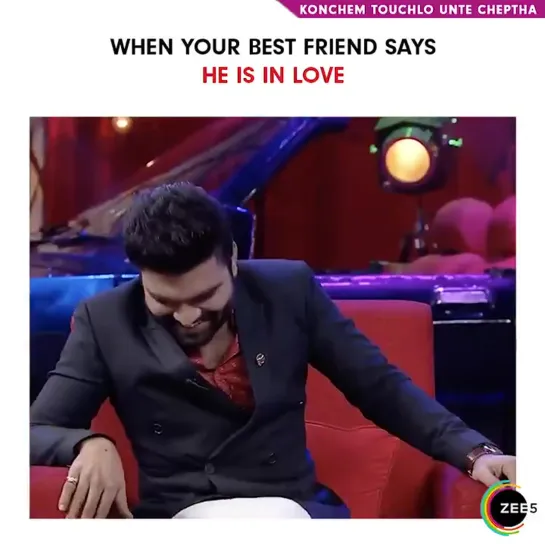 This is exactly how you react when your best friend tells you about his love life?