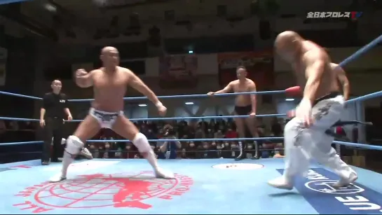 Yoshitatsu, TAJIRI & Jinsei Shinzaki vs. Jun Akiyama, Osamu Nishimura & Takao Omori (AJPW Dream Power Series 2020)