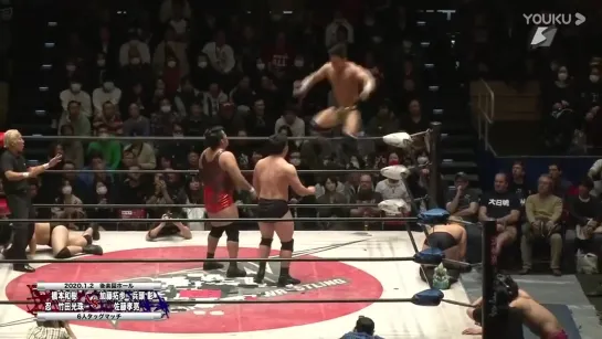 Kazuki Hashimoto, Koju Takeda & Shinobu vs. Akira Hyodo, Kosuke Sato & Takuho Kato (BJW New Year's Death Match)