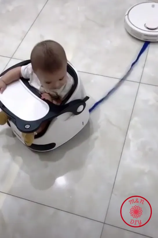 Using a Roomba to pull your baby around