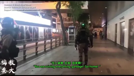 HongKong Police Force showing their high brain level here.