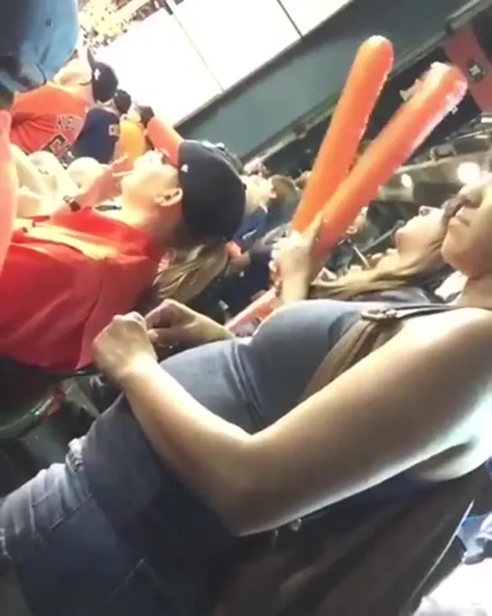 Pregnant lady doing cocaine at a baseball game