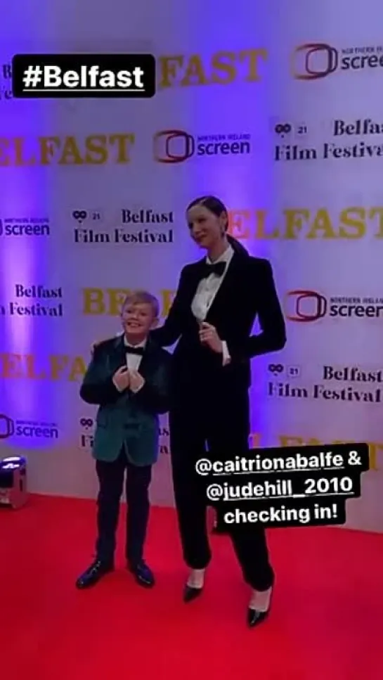 CaitrionaBalfe on the red carpet Belfast Premiere in Ireland - 05.11.2021