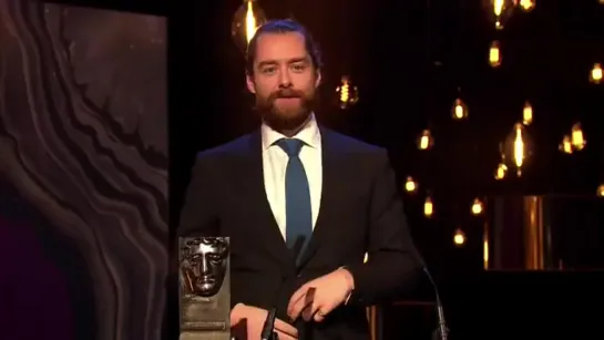 Outlanders Rik Rankin came along to presenter the Writer FilmTelevision BAFTAScot20 Award