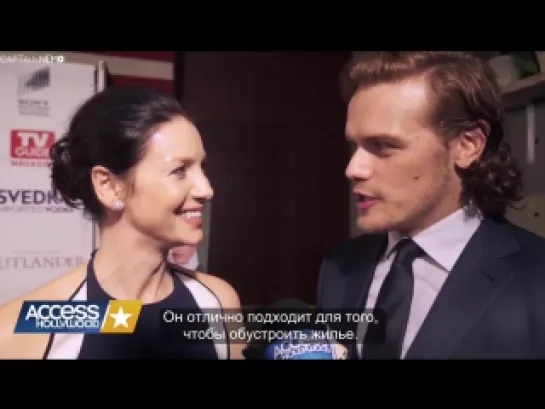 Caitriona Balfe and Sam Heughan Excited For Fans To See S2 Of Outlander [rus sub]