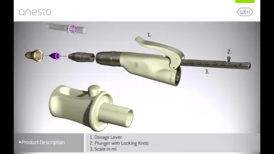 Anesto RA-5 - cтоматологический наконечник для внутрикостной анестезии - WH DentalWerk (Австрия)