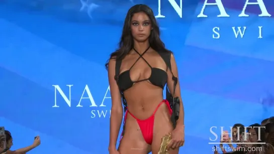 BIKINI MODELS Lexus Bell and Kallil Locklear walk in slow motion Naava Swim 2022