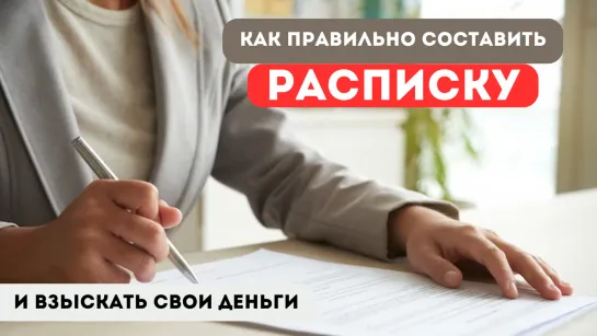 КАК ПРАВИЛЬНО СОСТАВИТЬ РАСПИСКУ? Советы юриста, чтобы взыскать свои деньги