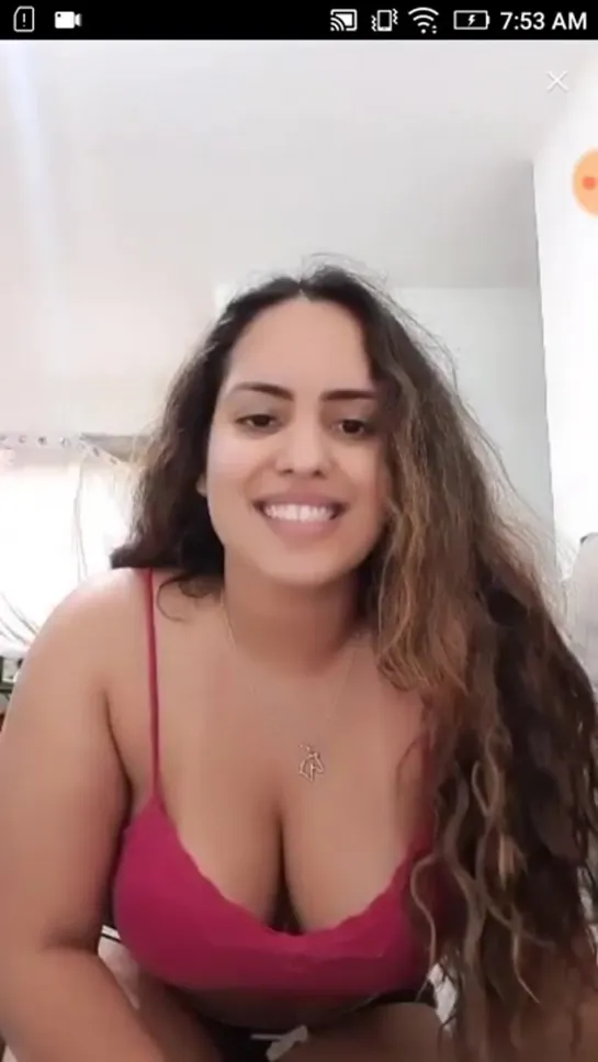 Hot big boobs girl showing her sexy baby on bigo live broadcast