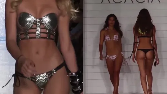 Daniela Lopez Osorio Bikini Runway Compilation Double Screen