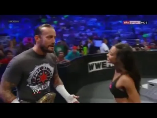 AJ Lee kiss CM Punk